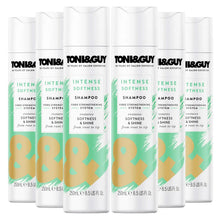 Load image into Gallery viewer, 6pk of 250ml Toni &amp; Guy Intense Softness Shampoo for Soft Hair with Rose Oil
