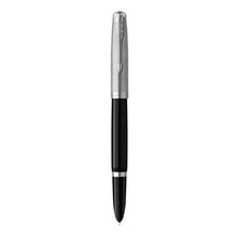 Load image into Gallery viewer, Parker 51 Fountain Pen Black Barrel Chrome Trim Fine Nib Black Ink Gift Box