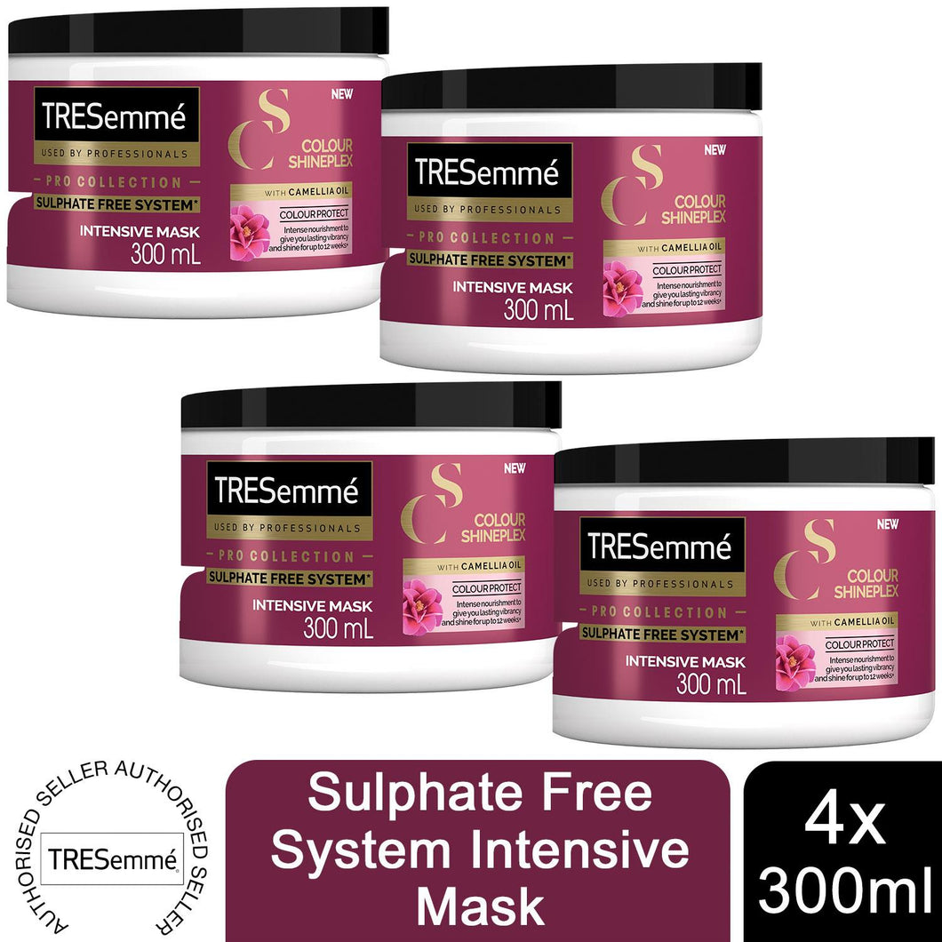 4x 300ml TRESemme Used By Professionals Pro Collection Colour Shineplex HairMask