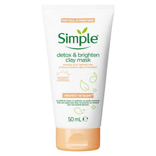 Load image into Gallery viewer, 2x of 50ml Simple Detox &amp; Brighten Clay Mask for Dull &amp; Tired Skin