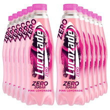 Load image into Gallery viewer, 12 Pack of 900ml Lucozade Pink Lemonade Sparkling Energy Drink