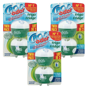 Croc Odor Twin Fridge Freshener Deodoriser Neutralise Odour Eliminator, 33g