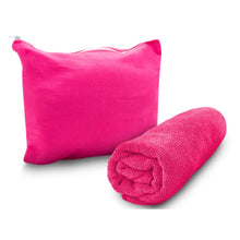Load image into Gallery viewer, Pink Magic Fibre Towel Compact and Lightweight 130cm x 80cm - Small