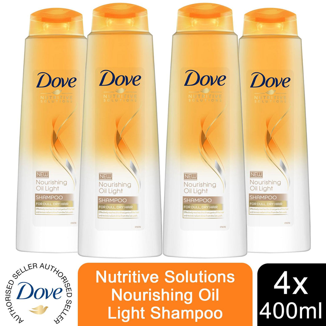 4pk of 400ml Dove Nutritive Solutions Nourishing Oil Light Shampoo for Dry Hair