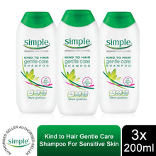 Load image into Gallery viewer, 3pk or 6pk x 200ml Simple Kind to Hair Gentle Care Shampoo