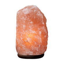 Load image into Gallery viewer, Haven Himalayan Crystal Handcrafted Salt Lamp on a Premium Wooden Base - Small