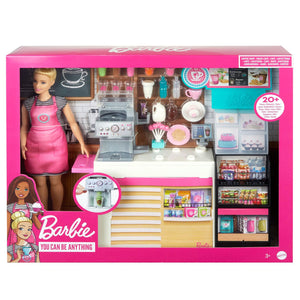 Barbie® Coffee Shop Playset with Doll and Play Pieces