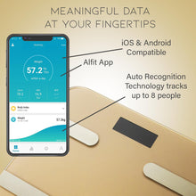 Load image into Gallery viewer, Aquarius Health Bluetooth 16 in 1 Smart Body Analysis Weighing Scale, Gold