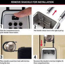 Load image into Gallery viewer, Master Lock Key Safe Portable with Shackle Push-button for Outdoor Use 5422EURD