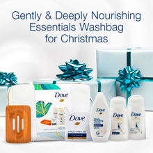 Load image into Gallery viewer, Dove Gently Nourishing Essentials Washbag Gift Set for her with Bamboo Soap Tray