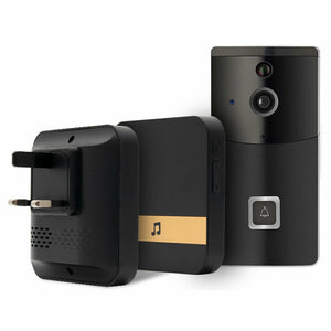 Aquarius Anti-Theft Wireless Smart Home Security Video Recording Doorbell, Black