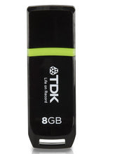 Load image into Gallery viewer, TDK TF10 USB 2.0 Flash Drive - Black : 8GB