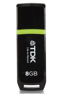 TDK TF10 USB 2.0 Flash Drive - Black : 8GB