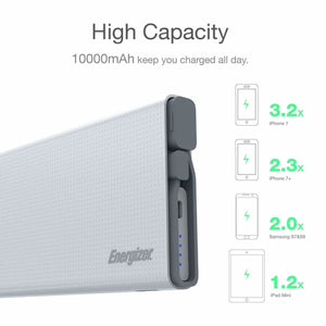 Energizer UE10004QC 10000mAh Ultimate Dual Power Bank QC 3.0 - White