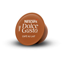 Load image into Gallery viewer, Nescafe Dolce Gusto Coffee Pods Caps Box of 16 Cafe Au Lait Decaf