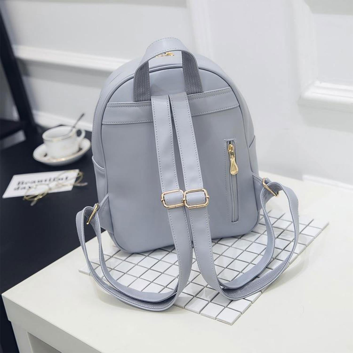 3pcs Women PU Leather Backpack Set-Shoulder Bag |Clutch