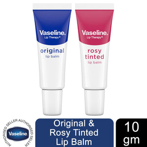 2x or 4x 10g Vaseline Lip Therapy Lip Balm Moisturising Original or Rossy Tinted