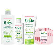 Load image into Gallery viewer, Simple Kind to Skin bundle of Rich Moisturiser, Cleansing Lotion &amp; Face Wash