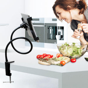 AQ 360 Aluminium Alloy Rotating Tablet Holder Adjustable Gooseneck -Black