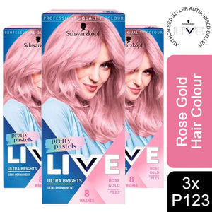 3x Schwarzkopf Live Ultra Brights Semi-Permanent Colour Hair Dye