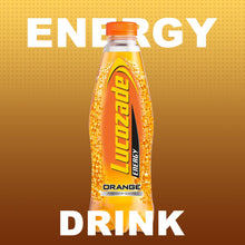 Load image into Gallery viewer, 12 Pack of 900ml Lucozade Orange Sparkling Energy Drink Powered By Glucose