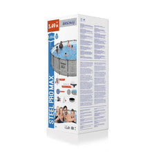 Load image into Gallery viewer, Bestway Round Steel Pro Blue or Steel Pro MAX Stone Wall Pool with Filter Pump