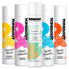 Load image into Gallery viewer, 3 Pack of 250ml Toni &amp; Guy Fibre Strengthening Shampoo for All Types of Hair