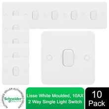 Load image into Gallery viewer, Schneider Electric Lisse Moulded GGBL1012, Single 2 Way Switch 10AX, 10 Pack