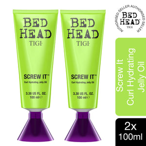 Bed Head by TIGI Screw It Hydrating Curly Hair Serum for Dry Frizzy Curls 100ml,2pk