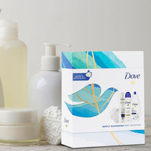 Load image into Gallery viewer, Dove Gently Nourishing Body Selection Gift Set, Bodywash, Lotion, APA &amp; Puff