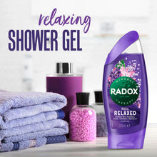 Load image into Gallery viewer, Radox 100% Nature Inspired Fragrance Shower Gel, Feel Relaxed, 6 Pack, 250ml