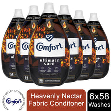 Load image into Gallery viewer, 6x870ml Comfort Ultimate Care Heavenly Nectar Concentrated Fabric Conditioner58W