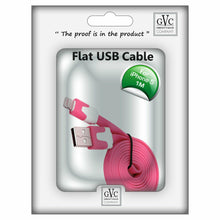 Load image into Gallery viewer, GVC 1 Metre Tangle Free Flat USB to 8 Pin Cable for Syncing &amp; Charging, Pink