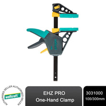 Load image into Gallery viewer, wolfcraft EHZ PRO One-Hand Clamp for Clamping and Opening, 100/300 mm