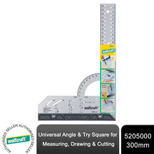Load image into Gallery viewer, wolfcraft Universal Angle &amp; Try Square for Measuring, Drawing &amp; Cutting, 300mm