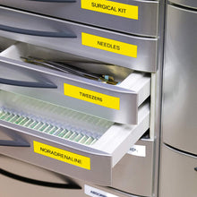 Load image into Gallery viewer, DYMO Labels Self Adhesive D1 9mm x 7mm Black Print on Yellow Tape Authentic
