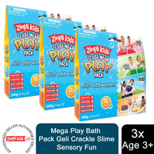 Load image into Gallery viewer, Zimpli Kids Mega Play Bath Pack Geli Crackle Slime Sensory Fun