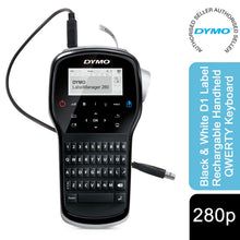 Load image into Gallery viewer, DYMO D1 LabelManager 280 Label Printer Maker Rechargeable QWERTY Keys