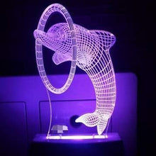 Load image into Gallery viewer, Aquarius 3D Colour Changing Hologram LED Night Light and Desk Lamp