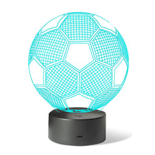 Load image into Gallery viewer, Colour Changing Acrylic 3D Illusion Football LED Night Light