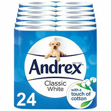 Load image into Gallery viewer, Andrex Toilet Roll Skin Kind, Gentle Clean, Classic or Supreme Quilts, 24 Rolls