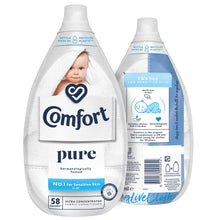 Load image into Gallery viewer, 3x of 870ml Comfort Ultimate Care Pure Ultra-Concentrated Fabric Conditioner 58W