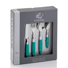 Load image into Gallery viewer, Viners Accent 16 Piece  Stainless Steel Cutlery Set, Green