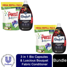 Load image into Gallery viewer, Laundry Bundle 2x50W Persil Bio Capsules &amp; 2x58W Comfort Fabric Conditioner