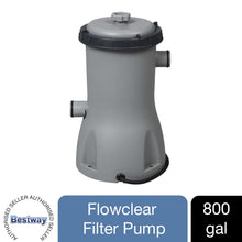 Load image into Gallery viewer, Bestway Flowclear 800gal Filter Pump Swimming Pool, Grey