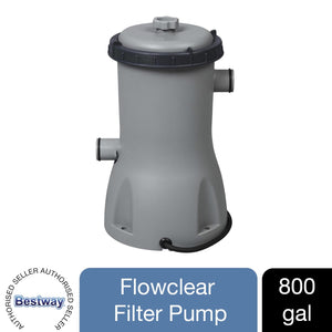 Bestway Flowclear 800gal Filter Pump Swimming Pool, Grey