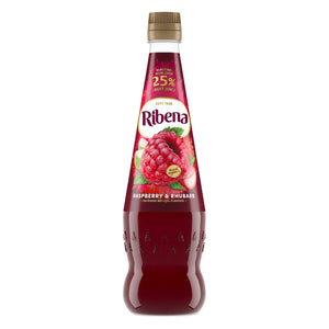 12 Pack of Ribena Raspberry and Rhubard Cordial Squash, 850ml