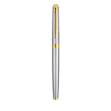 Load image into Gallery viewer, Waterman Hemisphere Fountain Pen StainlessSteel Gold Trim Black Ink Gift Box