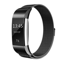 Load image into Gallery viewer, AQ Milanese Stainless Steel Wrist Band For Fitbit Charge 2 Smart Trackers, Black
