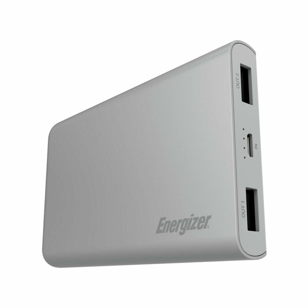 Energizer 8000mAh Power Bank with Dual USB Port for Every Smartphones, Grey